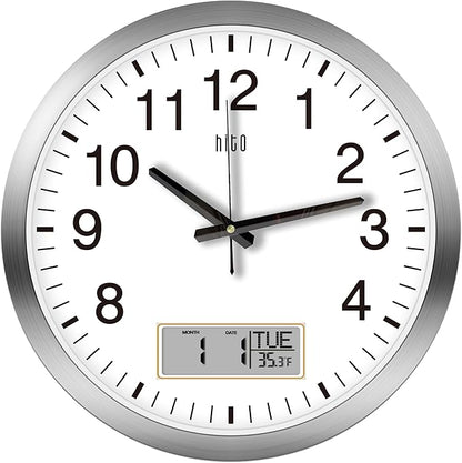 HITO 16 Inch Silent Wall Clock Battery Operated by hito