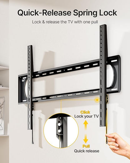 monTEK Heavy Duty Fixed TV Wall Mount Bracket - Image 5