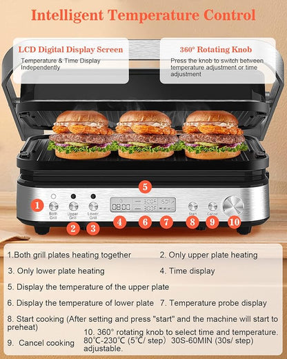 Panini Press Grill Sandwich Maker - Image 5
