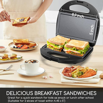 Aigostar Sandwich Maker with Non-stick Deep Grid Surface - Image 4