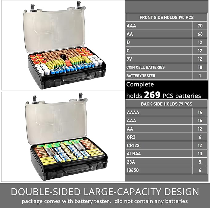 Battery Organizer Storage Holder Box Case - Image 3