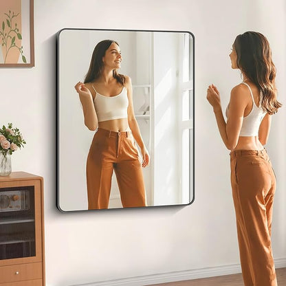 40" x 48"Bathroom Mirror, Matte Black Wall Mirror - Image 3