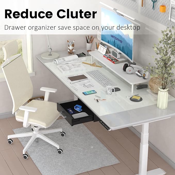 UNITEDPOWER Under Desk Drawer Storage, Pull-Out Office Hidden Counter Drawer - Image 6
