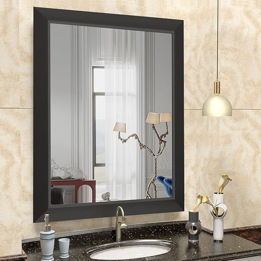 SMIROR Matte Black Bathroom Mirror by SMIROR