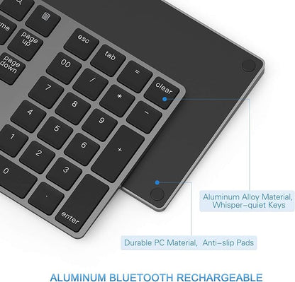 Bluetooth Number Pad, Lekvey Aluminum Rechargeable Wireless Numeric Keypad Slim - Image 5
