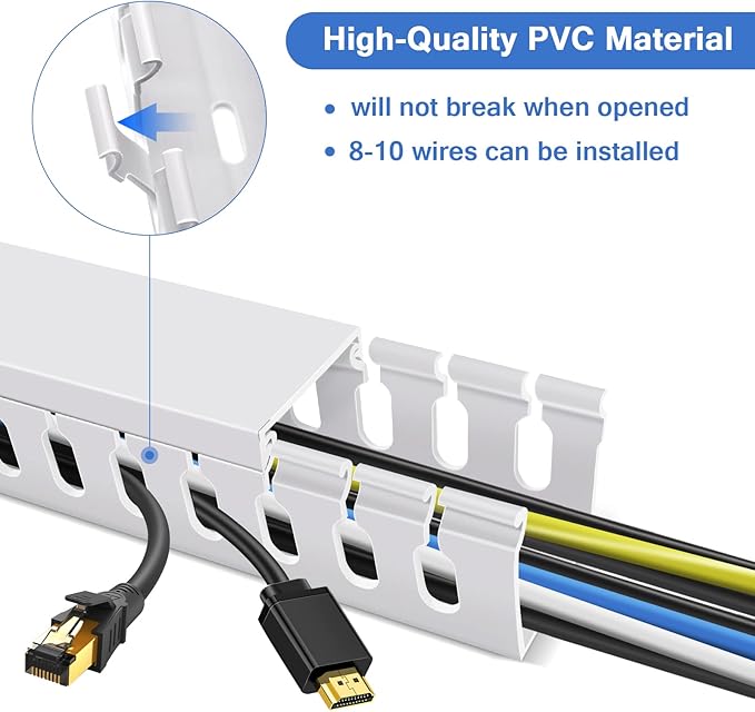 Cable Duct Management Raceway Kit, 31.4" Server Rack Management, Hide Network - Image 4
