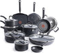 T-Fal Ultimate Hard Anodized Nonstick Cookware Set 17 Piece, Nonstick Pots and by T-falbrand