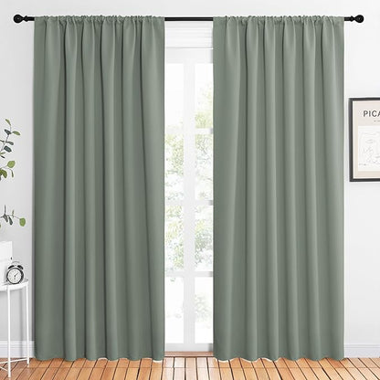 NICETOWN 2 Panels Blackout Curtains, Rod Pocket Thermal Insulated Drapes 84 by NICETOWN