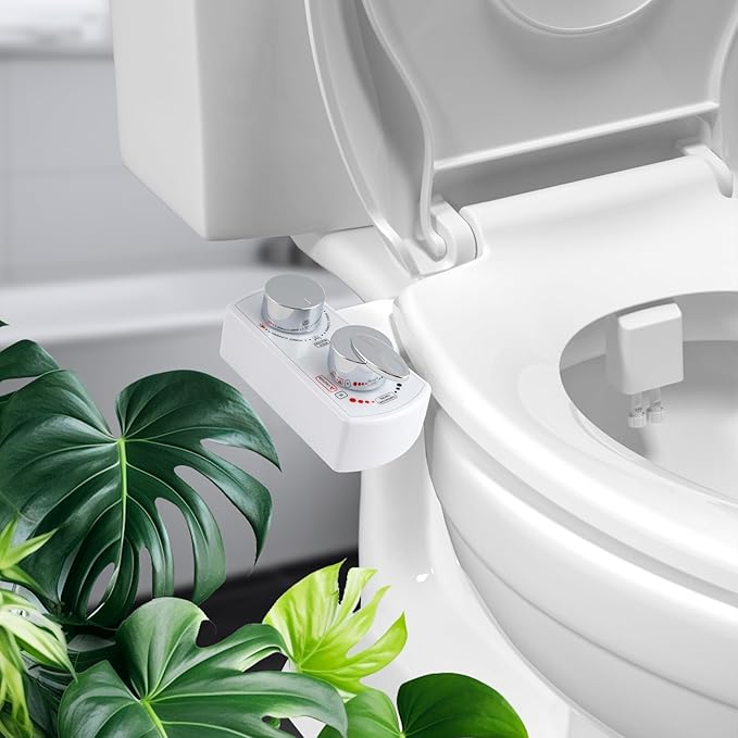 Hibbent Bidet Attachment for Toilet, Hot and Cold Water Spray Non-Electric Dual - Image 7