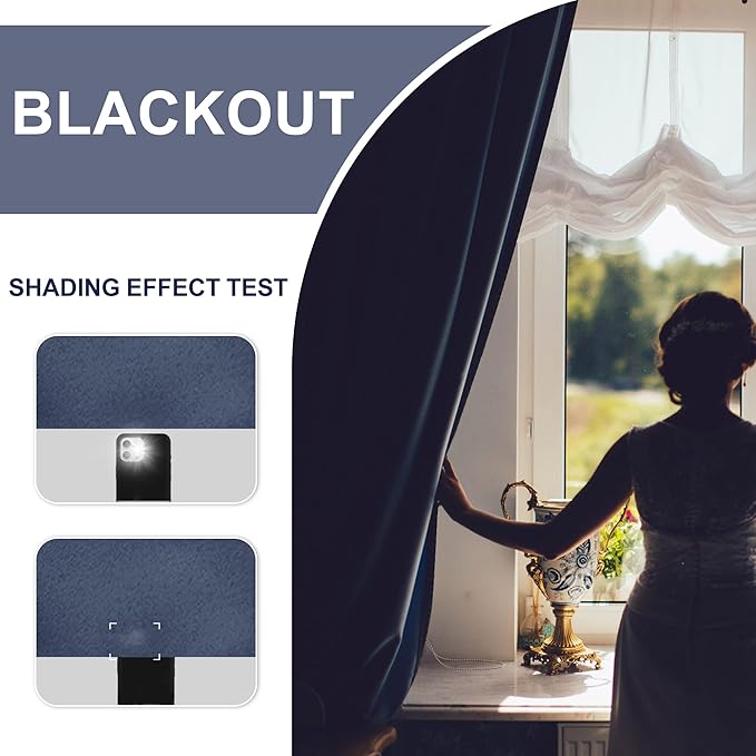 JIUZHEN Blackout Curtains for Bedroom - Image 3