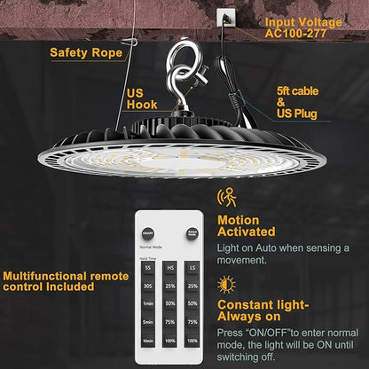 ACOHOOK Smart 200W HIgh Bay LED Lights - Image 6