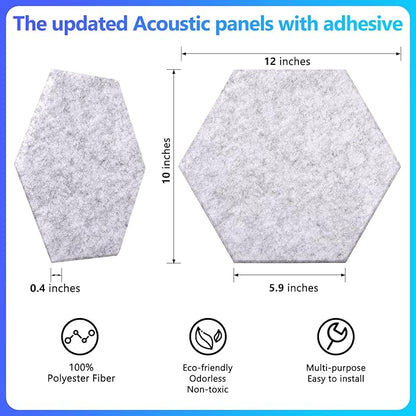 18 Pack Hexagon Acoustic Panels - Image 3