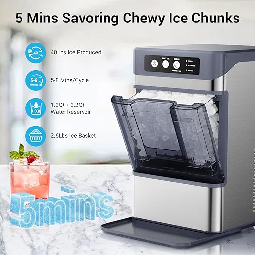 Countertop Nugget Ice Maker 40Lbs/24H - Image 2
