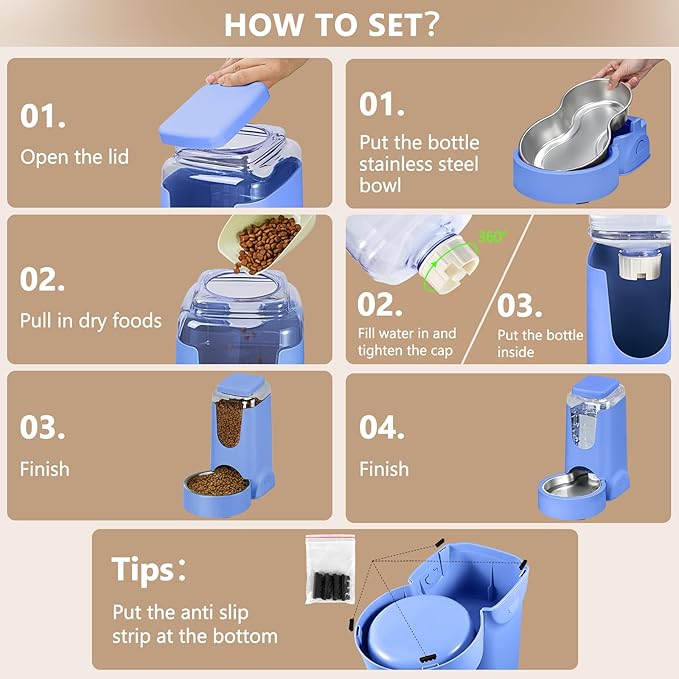 HWONMTE Portable Automatic Cat Feeder and Water Dispenser - Image 7