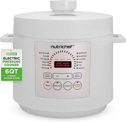 NutriChef Electric Pressure Cooker 6 Quart Capacity | 9 Function Digital by NutriChef%E2%84%A2Kitchen