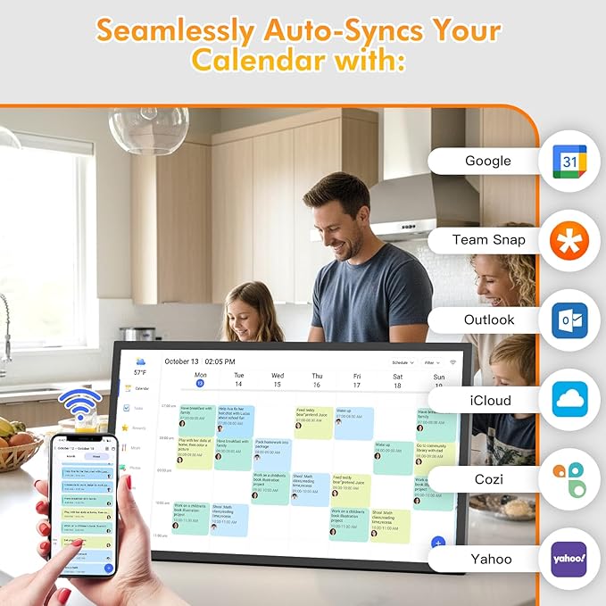 27" Digital Calendar for-Family-Schedules Wall-Planner - Image 5