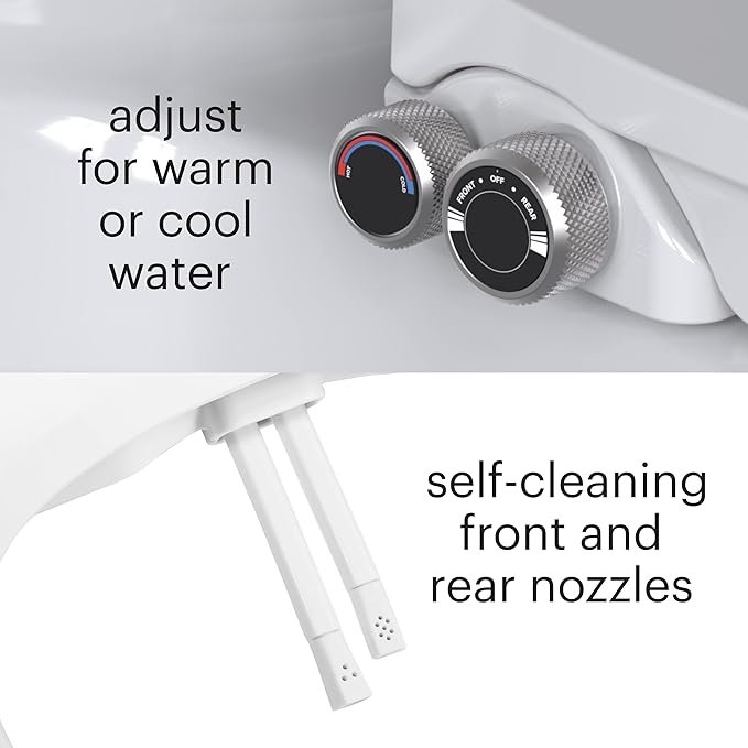 Brondell Swash Bidet Toilet Seat, Non-Electric, Dual Temperature, Fits Round - Image 11