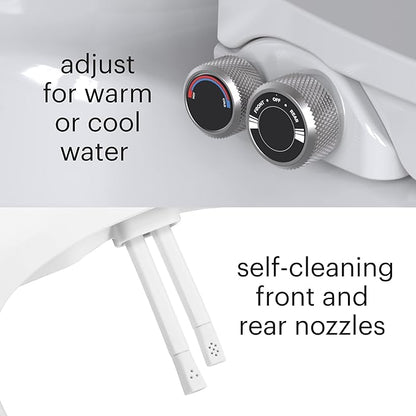 Brondell Swash Bidet Toilet Seat, Non-Electric, Dual Temperature, Fits Round - Image 11