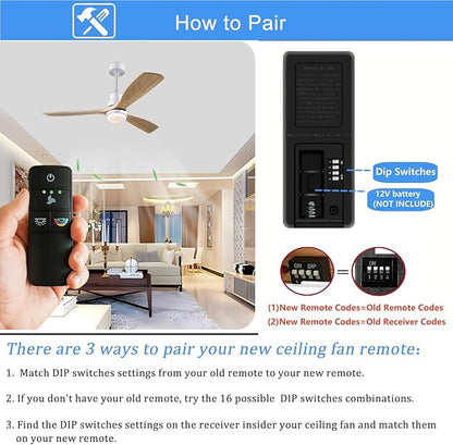 TX028C-S Ceiling Fan Remote Control Replacement - Image 4