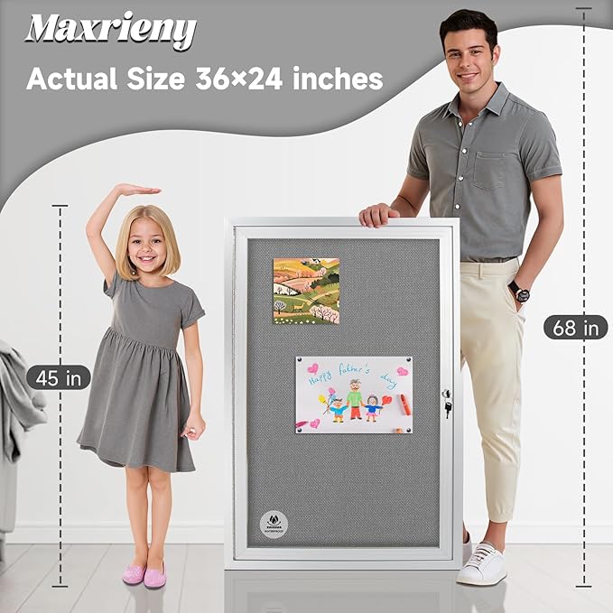 Outdoor Weatherproof Enclosed Fabric Bulletin Board, Noticeboard Case - Image 2