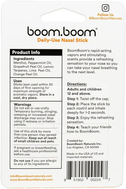 BoomBoom Nasal Stick | Vapor Flow Technology | Cool Refreshing Sensation | - Image 7