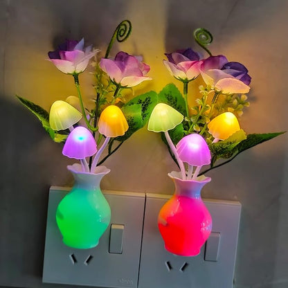 AUSAYE 4 Pack Plug in LED Night Light Sensor Rose Light, Energy Saving Lamp - Image 6