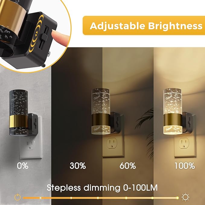 L LOHAS LED Night Lights Plug into Wall, Acrylic Night Light, Dimmable - Image 3
