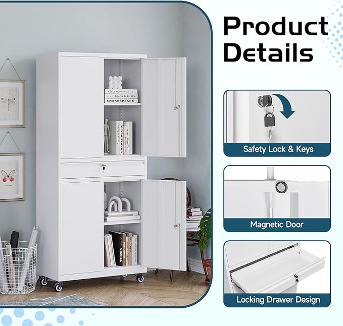 MIIIKO Metal Storage Cabinet - Image 4