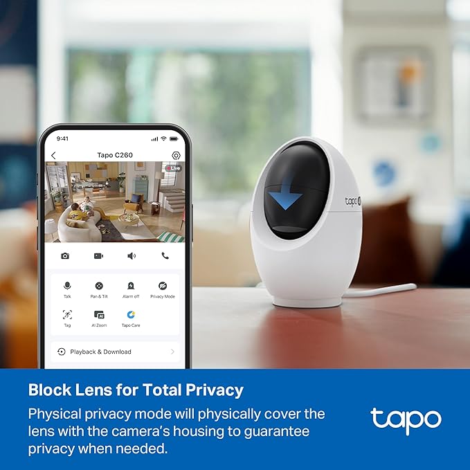 Tapo 4K Indoor Pan/Tilt Wired Security Camera - Image 9