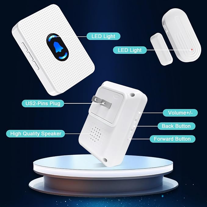 Daytech Wireless Door Chime Alarm System - 800ft Range - Image 8