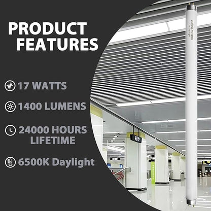 24 Inch F17T8/865 Fluorescent Bulb Daylight 6500K, 17 Watt T8 Light Bulb - Image 5