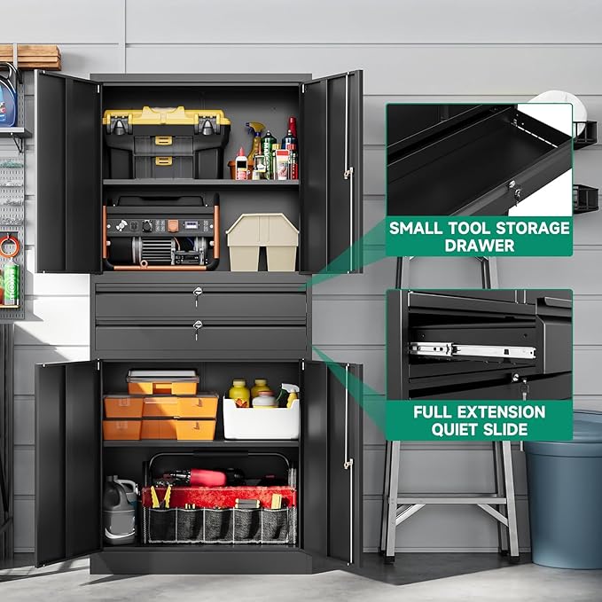 Letaya Metal Garage Storage Cabinet - Image 4