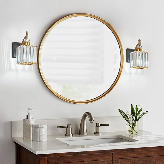 BBLLWJ Modern Wall Sconces Set of Two Black Gold Indoor Wall Mounted Room - Image 6