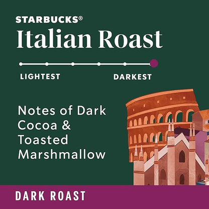 Starbucks Ground Coffee, Dark Roast Hot or Iced Coffee, Italian Roast, Six 12 - Image 2