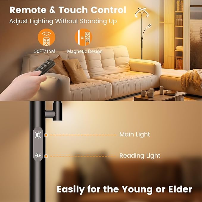 SIBRILLE LED Floor Lamp for Living Room - Image 5