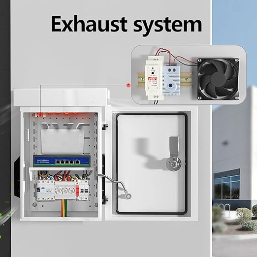 Outdoor Electrical Box with Thermostat and Fan, Cold-Rolled Steel Plate - Image 3