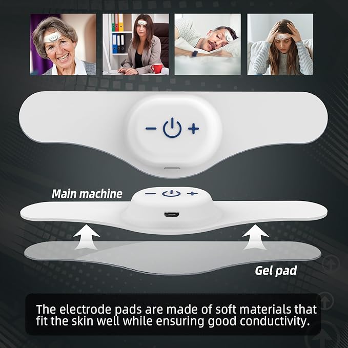 Electric Headache Migraine Relief Head Massager Rechargeable TENS Units Digital - Image 5