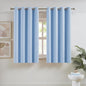 DUALIFE Sky Blue Blackout Curtains Cerulean Solid Grommet Thermal Insulated by DUALIFE