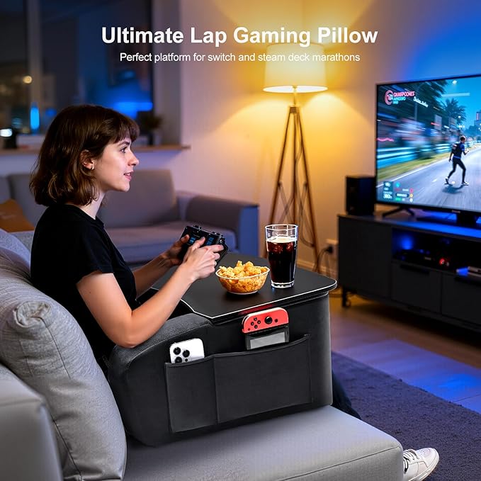 Lap Desk for Adults with Arm Rests, Ergonomic Laptop Pillow Stand for Bed - Image 7