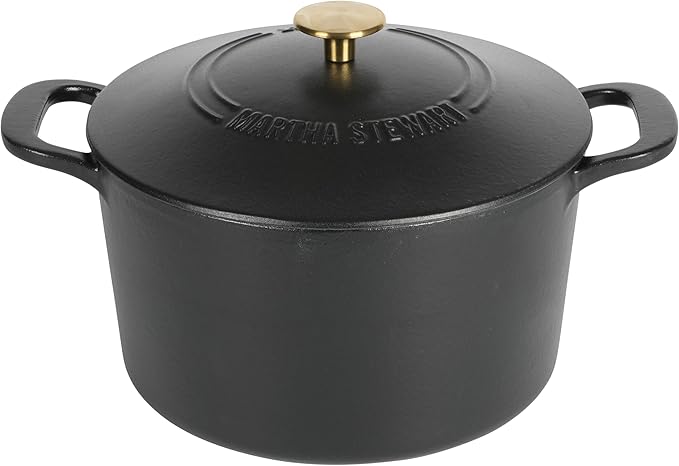 MARTHA STEWART Gatwick 7-Quart Enamel Cast Iron Dutch Oven Pot by MarthaStewart