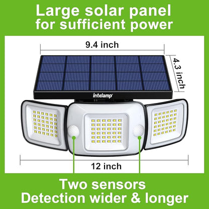 intelamp Solar Outdoor Lights, 6000mAh Motion Sensor - Image 3