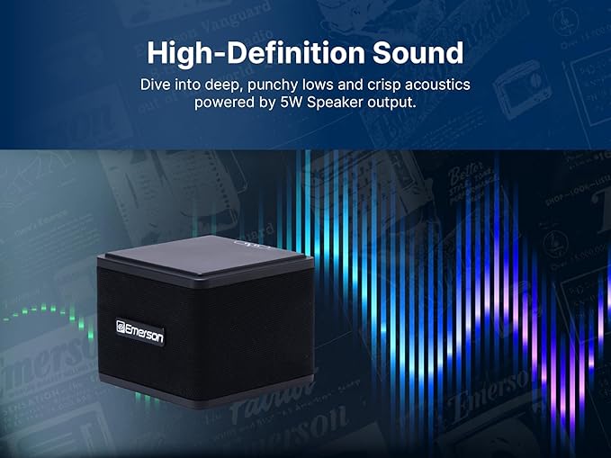 Emerson EAS-3006-BK Sound Blox – Wireless Magnetic Stackable Bluetooth Speakers - Image 6