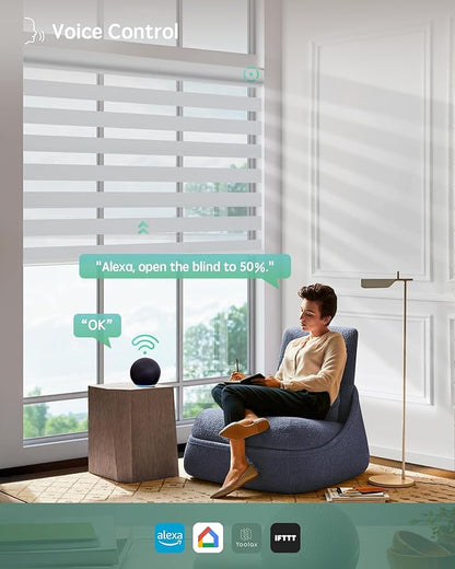 Yoolax Motorized Zebra Blinds Compatible - Image 3