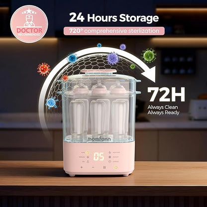 Bottle Sterilizer and Dryer, All-in-One Electric Steam Sterilizer Bottle - Image 5