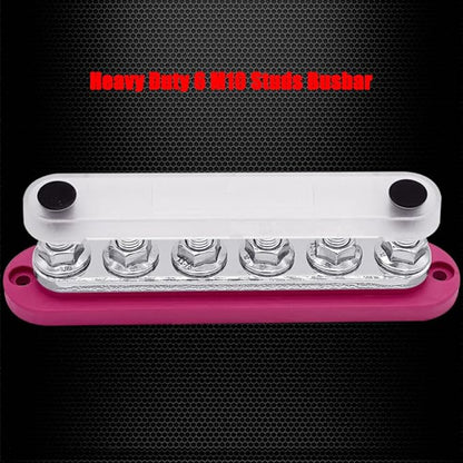6 x M10 Studs Power Distribution Block Bus Bar 12V, Ampper 7" HD 300A Marine - Image 4
