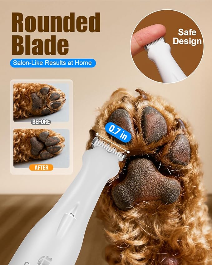 Dog Paw Trimmer for Precision Shaver, Cordless Small Pet Paw Grooming Trimmer - Image 2