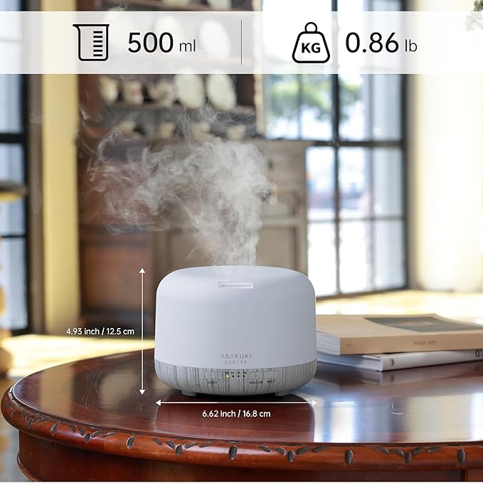 ASAKUKI Essential Oil Diffuser 500ml, Ultrasonic Aromatherapy Humidifier - Image 7