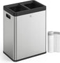 SONGMICS 2 x 6.6 Gallon Open Top Trash Can, Dual Compartment Garbage Can by SONGMICSbySONGMICSHOME