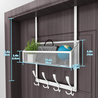 Kaiferty Over The Door Hooks Organizer, Coat Rack Over The Door Storage Hanger - Image 7