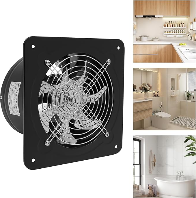 XUFOPLY 7.68 Inch Exhaust Fan, 110V 80W Wall Mounted Vent Fans 2600RPM Kitchen - Image 4